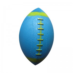 Modro zeleni gumijasti ameriški nogomet velikosti 3 z logotipom po meri