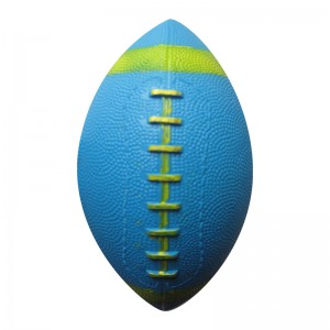 Futebol americano de borracha verde azul tamanho 3 logotipo personalizado futebol