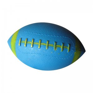Niebiesko-zielona gumowa piłka nożna amerykańska w rozmiarze 3 z niestandardowym logo