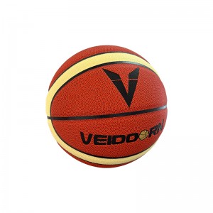Прилагодено кошаркарско топче со мек допир PU за играње во затворен простор