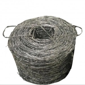 Double twisted barbed wire fence