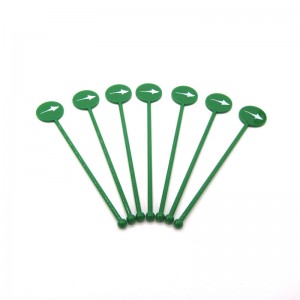 Logo customized long round clear plastic custom flavored coffee drink stirrers