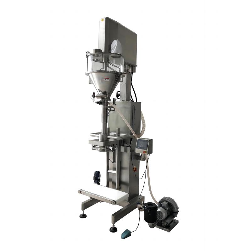 Degassing Auger filling machine with online weigher