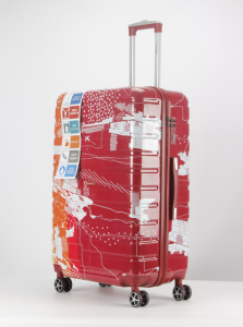 El equipaje adorable del viaje de la carretilla de la PC del ABS de la impresión de encargo fija con el caso de la belleza