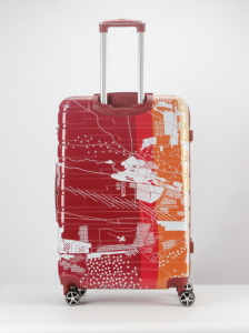 Impresión personalizada ABS PC Trolley Travel adorables conxuntos de equipaxe con estuche de beleza