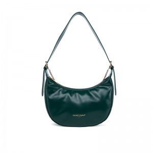 Bottle Green Crescent Bag