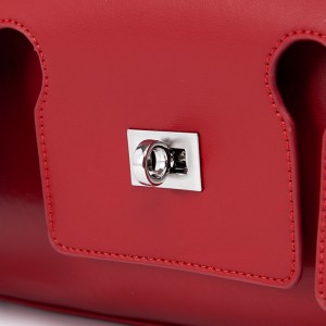 Vibrant Red Top-Handle Bag