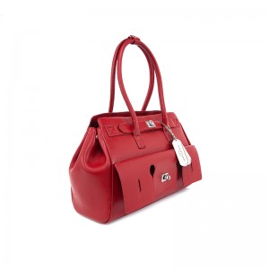 Vibrant Red Top-Handle Bag