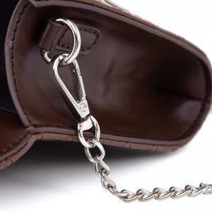 Dark Brown Woven Textured Envelope Bag (Handheld & Crossbody)
