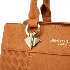Tan Two-Way Boston Bag (Handheld & Crossbody)