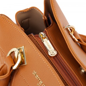 Tan Two-Way Boston Bag (Handheld & Crossbody)