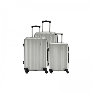हॉट सेलिंग कस्टम होलसेल फैशन 4 व्हील पीसी सूटकेस 3 पीसीएस सेट यूनिसेक्स एबीएस ट्रैवल लगेज सूटकेस