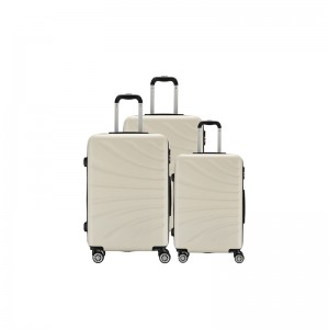 Seturi de bagaje pentru valiză cu cărucior de călătorie ABS de culoare solidă, ieftină, de înaltă calitate