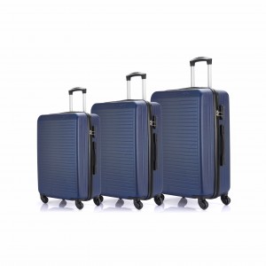מזוודות 3 יחידות סטים מתכת תיקי עגלה מזוודות