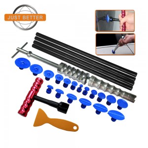 Dent Repair Tools Dent Lifter Dent Puller Slide Hammer T-Bar Tool + 18pcs Glue Puller Tabs