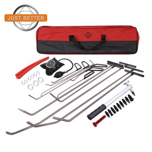 Paintless Dent Repair Removal Tools, DIY Dent Fix Tools Auto Body Dent Repair Rods &Tab Down & Dent Hammer with Storage Bag for Car Door Dings Hail Repair and Dent Removal