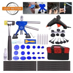 PDR Kit Auto Body Paintless Dent Repair Removal Tool Kits Dent Lifter with Tool Bag Aluminum Dent Removal Kit for Car Dents