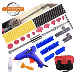 Paintless Dent Repair Kits Slide Hammer T-Bar Tool with Dent Removal Pulling Tabs Dent Removal Kits Car Dent Puller for Automobile Body, Motorcycle, Refrigerator