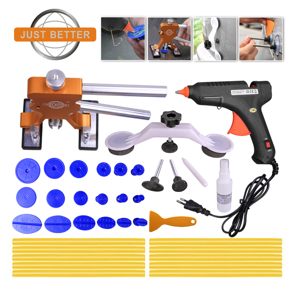 Chinese Professional Pdr Kits For Sale - Paintless Dent Removal Tools Kit Glue Gun Dent Lifter Bridge Puller Set For Car Hail Damage Repair  – Just Better