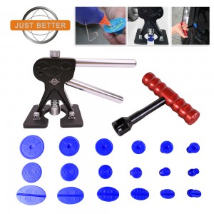 Paintless Dent Repair Tool Smiling Face Dent Lifter with 18PCS Different Size Tabs and Mini T Puller Dent Removal Tools