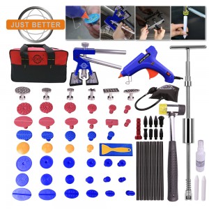 Auto Body Dent Puller Tools Paintless Dent Removal Kit with Dent Reflector Board for Hail Dents Door Dents Ding Repair