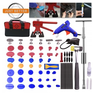 Paintless Dent Removal Tools Dent Puller Kit with Dent Reflector Board for Hail Dents Door Dents Ding Repair