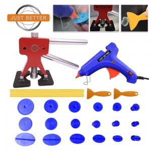 Car Dent Repair & Remover Tool Set- Mini Lifter Dent Puller Tabs Hot Glue Gun Glue Sticks