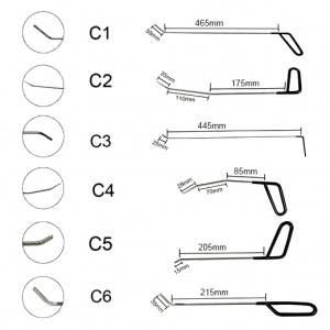 High Quality Hook Rods Tools Auto Dent Repair Tools Car Body Dent Puller Tools