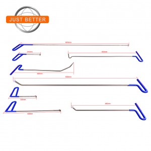 PDR Professional Tools Set 8pcs Push Hook Rods Car Dent Repair Hook Rods Kits