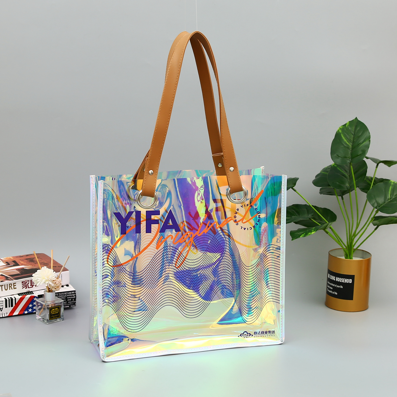 PVC Tote Shopping Bag Shoulder Transparent PVC Clear Bags with Logo Clear  PVC Beach Hand Bag - China Women Bags and Shopping Tote Bags price
