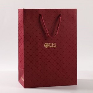 reusable customized logo printed luxury shopping tote kraft paper bag