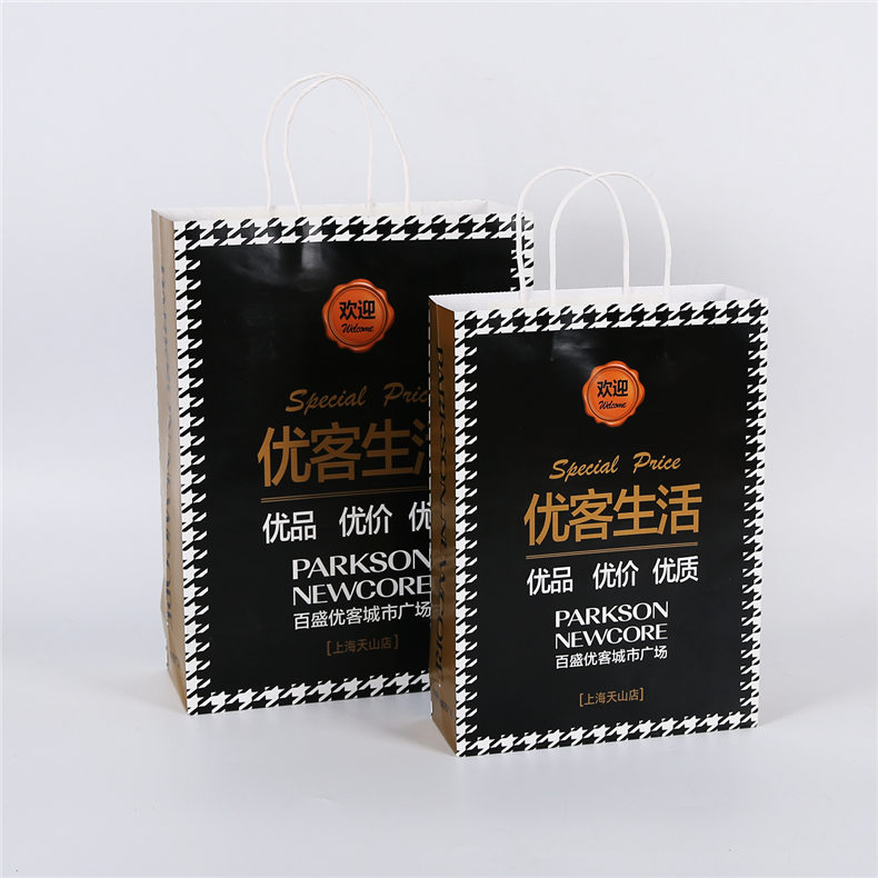 Custom coated paper shopping bag with logo print01