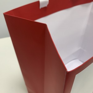 wholesale custom logo print ribbon handle clothing gift shopping kraft paper bag
