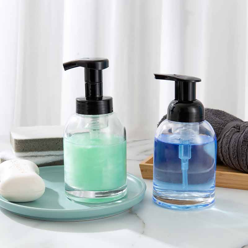 250ml Transparent Glass Foam Hand Sanitizer Dispenser Bottle