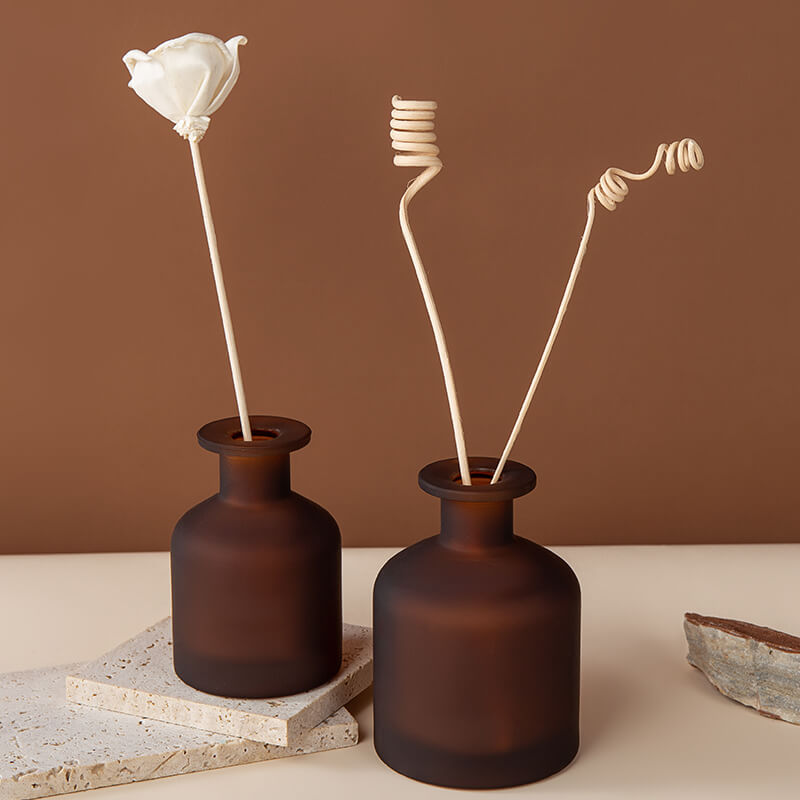 brown glass reed diffuser bottle
