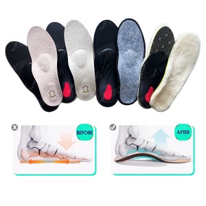 Performance Felt Insoles Pain Relief Arch Support Orthotic TPU Insert Shoe Cushion Metatarsalgia Pads Flat Feet Insole