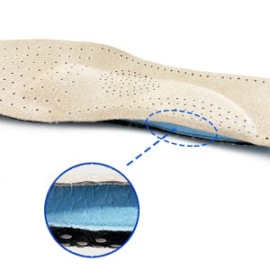Full Length Slow Pressure Leather Orthotic Insoles For Arch Cushion