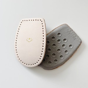 Leather flat shoe insole heel pad arch support 3/4 shoe insert