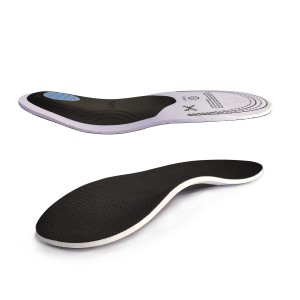 Factory flat foot arch support walking EVA orthotic black insoles