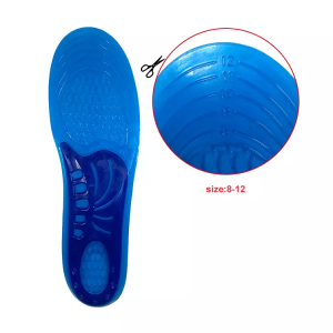 Plantillas de gel lavable para pés planos de baloncesto azul