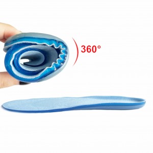 Sports Massaging Silicone Gel Insoles Running Insoles សម្រាប់ស្បែកជើង