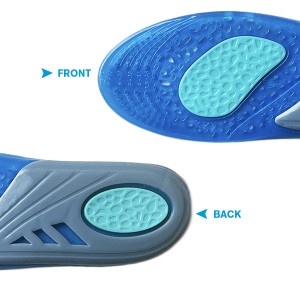 Plantillas de xel de silicona de masaxe deportiva Plantillas de correr para zapatos
