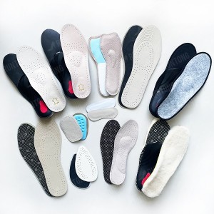 medial arch support breathable shoe insert cushion customize cow sheepskin plain pig artificial genuine leather insoles