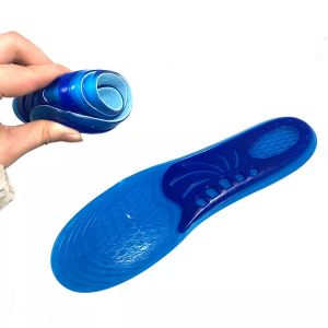 Flat Foot Washable Gel Basketball Blue Insoles