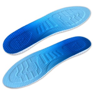 Shock Absorption Comfort Sport Foot Insole Soft Flat Feet PU Insoles ho an'ny kiraro