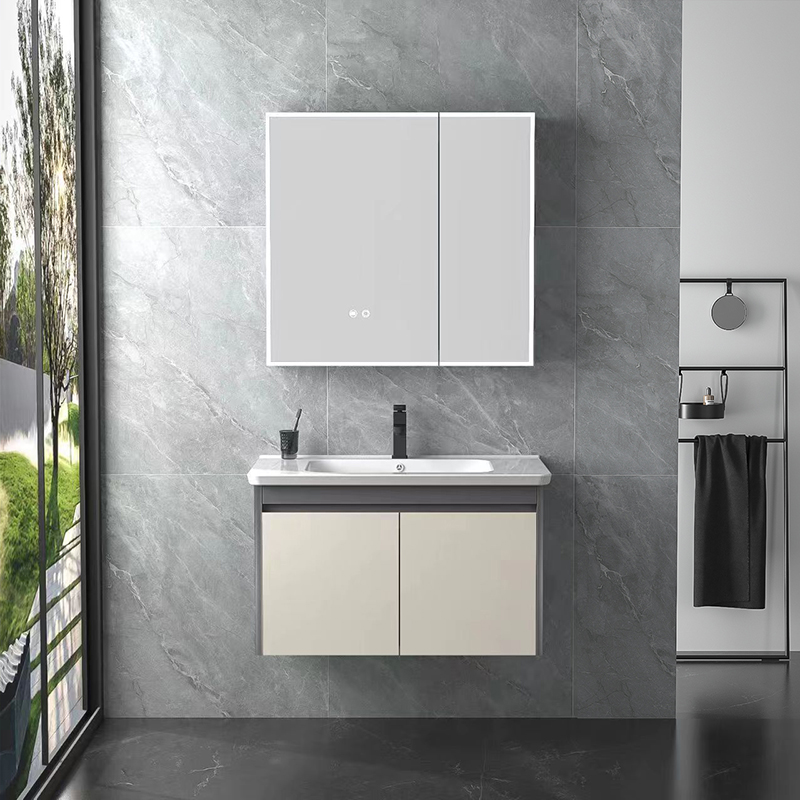 Cheap price high quality wall mounted bathroom vanity cabinet with sink aluminum board bathroom vanity