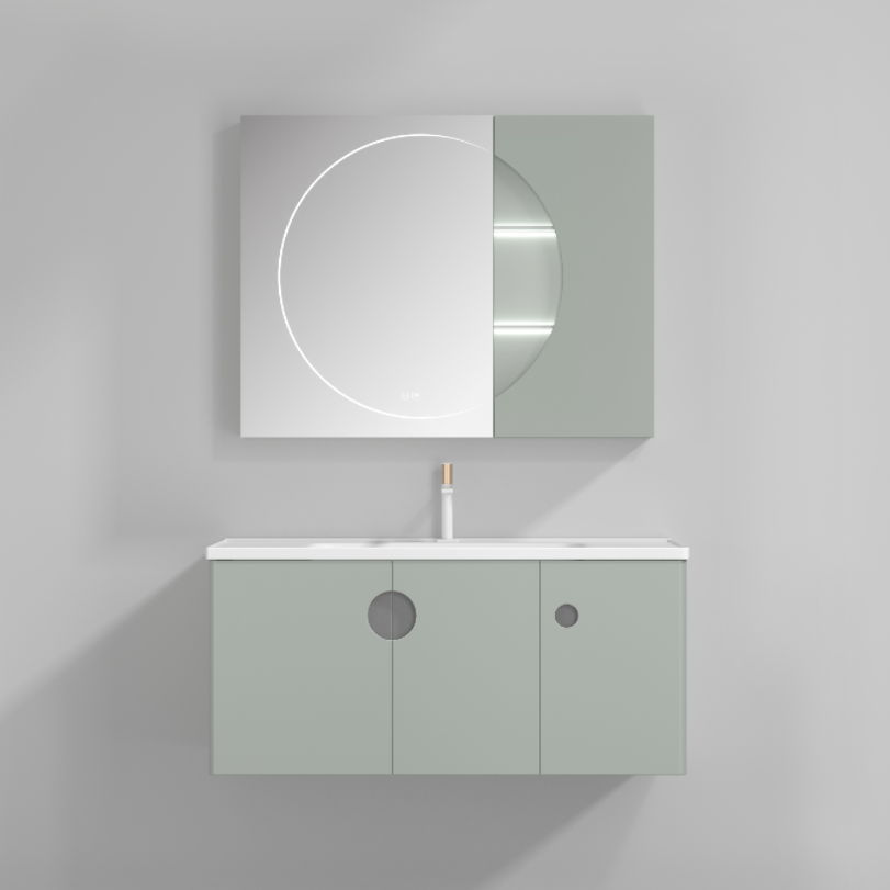 Factory Wholesale plywood bathroom cabinet with mirror bathroom vanity with mirror and basin bathroom sink cabinet