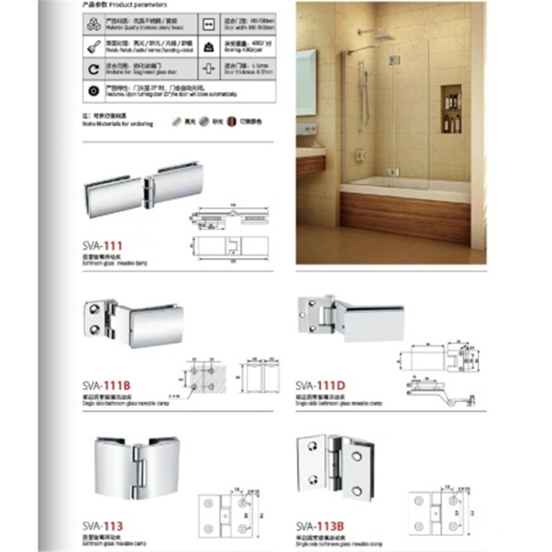 Discount wholesale Shower Roller - shower door hinges of glass hardware for bathroom – Maygo detail pictures