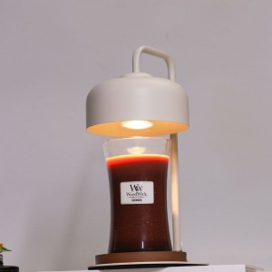 Ohřívač svíček s časovačem, kompatibilní se zavařovacími svíčkami, Ohřívač svíček stmívatelný, kovový ohřívač svíčky s žárovkami GU10 pro vonné svíčky