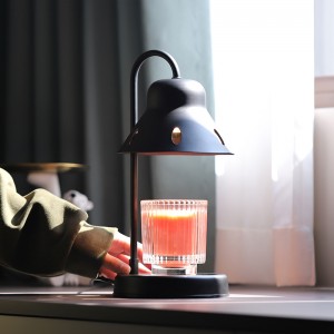 Lampa za grijanje svijeća, kompatibilna s Yankee Candle velikom teglom, metalnom, 110-120V, topionikom svijeća s mogućnošću zatamnjivanja, teglicama male i velike veličine (crne)